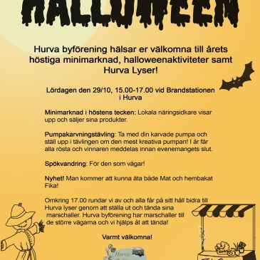 Höstmarknad, halloween-aktiviteter och Hurva Lyser!